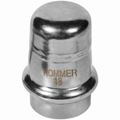 Заглушка ВПр 18 из стали нержавеющей, прессовой ROMMER