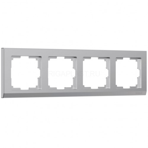 Рамка на 4 поста Werkel Stark (серебряный) W0041806