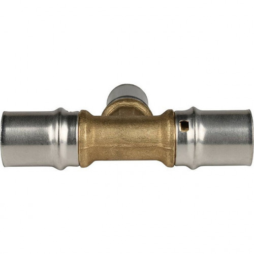 Тройник переходной 20х16х20 для металлопластиковых труб, прессовой STOUT SFP-0005-201620