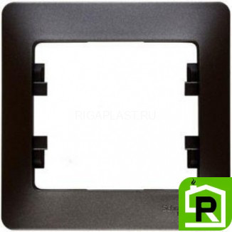 Рамка 1-ая (одинарная), Графит, серия Glossa, Schneider Electric