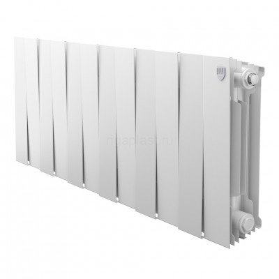 Радиатор биметаллический Royal Thermo PianoForte 300 Bianco Traffico 12 секций, боковое подключение