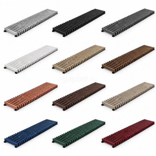 Конвектор внутрипольный ASKON КВП-В 100×170×4600 мм, с вентилятором, цветной
