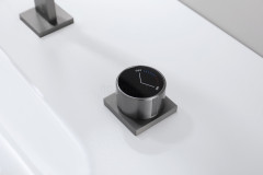 Смеситель для раковины GANZER GZ01112-Q, на 2 отверстия, графит