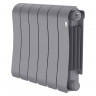 Радиатор биметаллический Royal Thermo Infinity 300 Silver Satin 6 секций, нижнее подключение VR80