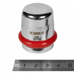 Заглушка ROMMER 28 мм из нержавеющей стали, RSS-0025-000028