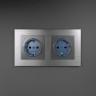 Рамка на 2 поста Werkel Aluminium (алюминий) W0021706