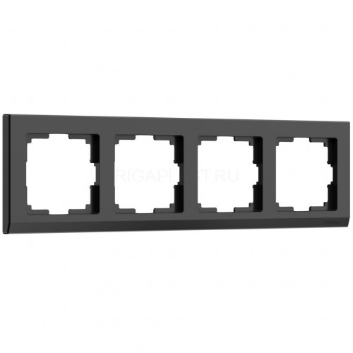 Рамка на 4 поста Werkel Stark (черный) W0041808