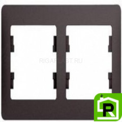 Рамка 2-ая (двойная), Графит, серия Glossa, Schneider Electric