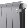 Радиатор биметаллический Royal Thermo Infinity 300 Silver Satin 8 секций, нижнее подключение VR80