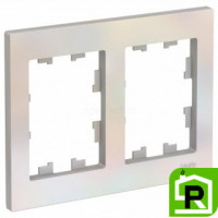 Рамка 2-ая (двойная), Жемчуг, серия Atlas Design, Schneider Electric