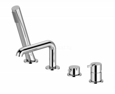 Смеситель на борт ванны GANZER GZ03133, на 4 отверстия, хром