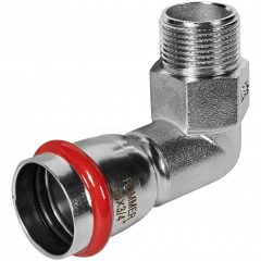 Угольник-переходник ROMMER НР 28 мм x 3/4" из нержавеющей стали, RSS-0010-002834