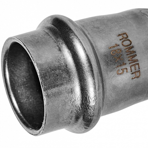 Муфта переходная ROMMER 18 x 15 мм из нержавеющей стали, RSS-0018-001815
