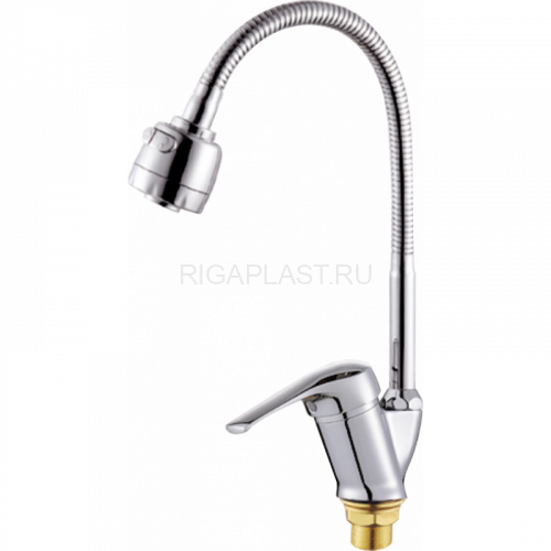 Смеситель Hansen для кухни с гибким изливом H52022 хром