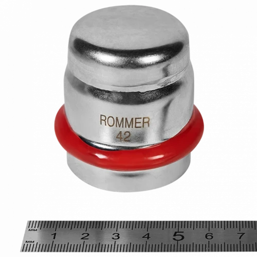 Заглушка ВПр 42 из стали нержавеющей, прессовой ROMMER