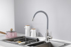 Смеситель для кухни HANSEN HN59304-GP, с гибким изливом, из нержавеющей стали, сатин
