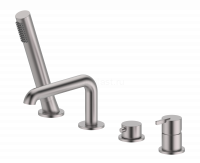 Смеситель на борт ванны GANZER GZ03133-G, на 4 отверстия, сатин