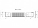 Гофра 1 1/2" х 40/50, длина 396-806 мм АНИ
