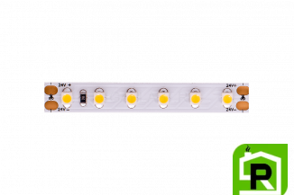 Лента светодиодная LUX, 3528, 120 LED/м, 9,6 Вт/м, 24В, IP33, Теплый белый (2700K)