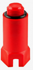 Заглушка тестовая ABA System 1/2" с наружной резьбой, красная, RP-SN5072