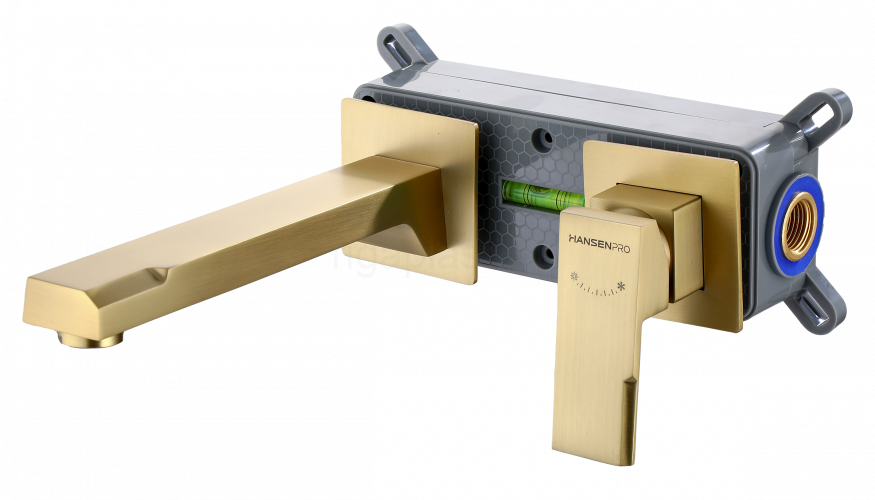 Смеситель для раковины HansenPRO HL12095-D, скрытый монтаж, матовое золото
