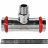 Тройник-переходник ROMMER НР 28 мм x 1/2" из нержавеющей стали, RSS-0016-002812