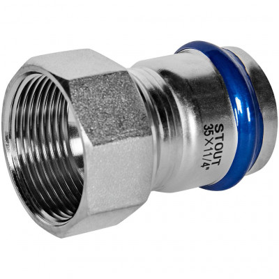 Переходник STOUT ВПр-ВР, 35 мм x 1 1/4 дюйма, из нержавеющей стали, SSS-2022-035114
