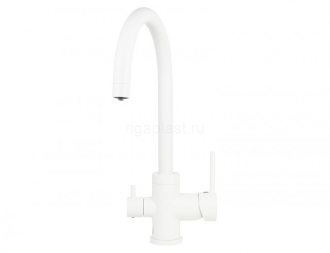 Смеситель для кухни Merkur White Matt с подачей фильтрованной воды KAISER 26744-4