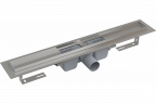 Душевой лоток AlcaPlast APZ1 300 с опорами, серый, хром, выпуск боковой