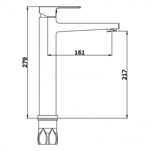 Смеситель для раковины чаши Vieir V393512C черный