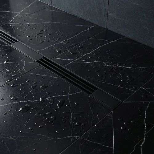 Душевой лоток Slim Line Matte Black 550 черный матовый BETTOSERB