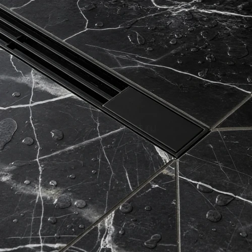 Душевой лоток Slim Line Matte Black 550 черный матовый BETTOSERB