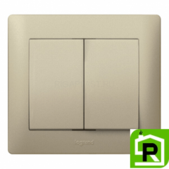 Переключатель 2кл проходной Legrand Galea Life - титан