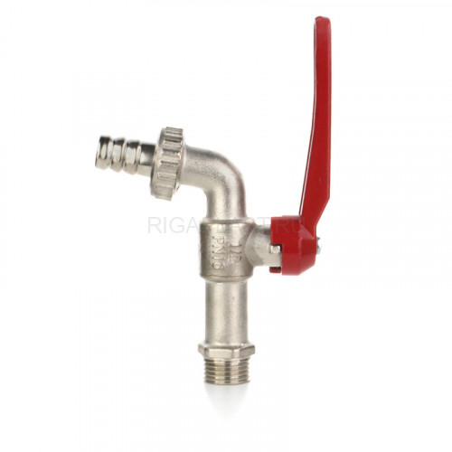 Кран шаровой ELSEN угловой со штуцером 1/2" Н, ручка рычаг, EV94.1212