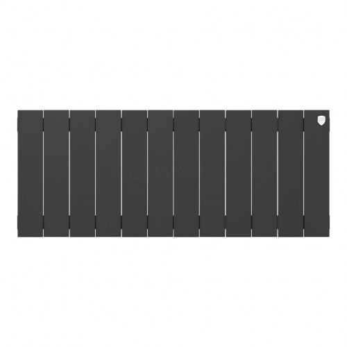 Радиатор биметаллический Royal Thermo PianoForte 300 Noir Sable 12 секций, боковое подключение