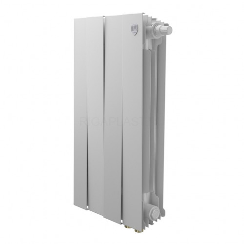 Радиатор биметаллический Royal Thermo PianoForte 500 Bianco Traffico 4 секции, нижнее подключение VDR80