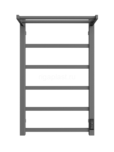 Полотенцесушитель электрический ДВИН Fj plaza neo 80/50, графит, с полкой, с диммером, арт. 4657795054389