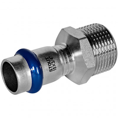 Переходник STOUT ВПр-НР, 15 мм x 3/4 дюйма, из нержавеющей стали, SSS-2021-001534