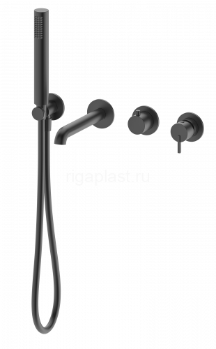 Смеситель для ванны GANZER GZ03134-Q, скрытый монтаж, графит