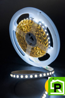 Лента со скотчем 3М светодиодная стандарт 2835, 120 LED/м, 12 Вт/м, 12В , IP20, Цвет: Холодный белый