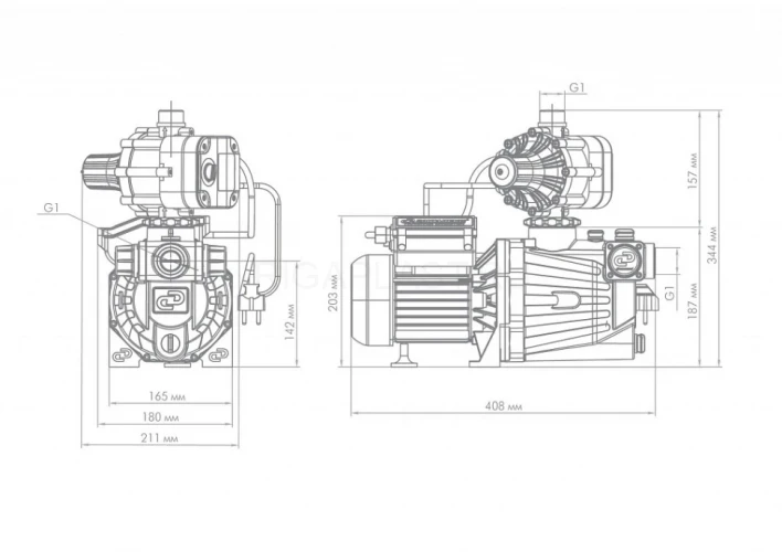 Насос-автомат ДЖАМБО 60/35 П-К Комфорт (2.0) Джилекс