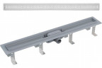 Душевой лоток AlcaPlast APZ9-Simple AG100201750 с решеткой и опорами, в пол около стены, выпуск боковой
