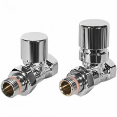 Комплект термостатических клапанов STOUT Design 1/2", прямой, хром, SVTDK-0001-000015C