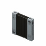 Радиатор биметаллический Rifar SUPReMO Ventil 500 6 секций, цвет Антрацит (чёрный) нижнее правое подключение