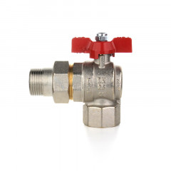 Кран шаровой ELSEN угловой 1/2" НВ американка, ручка бабочка, EV12.5201