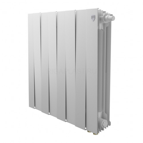Радиатор биметаллический Royal Thermo PianoForte 500 Bianco Traffico 8 секций, нижнее подключение VDR80