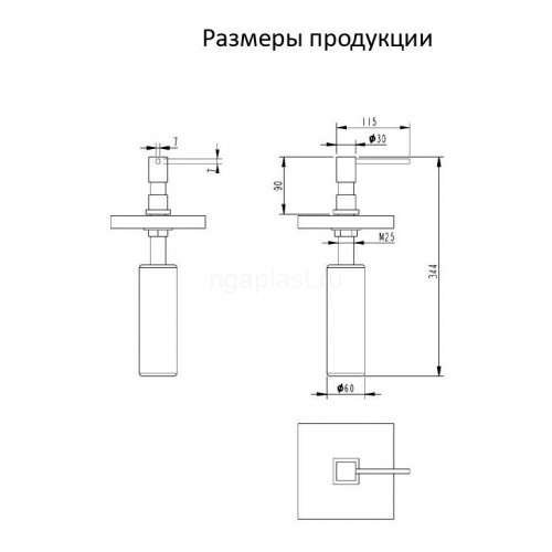 Дозатор для мыла Grocenberg AC0033 (Никель)