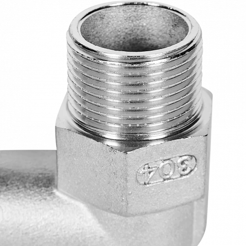 Угольник-переходник ROMMER НР 18 мм x 3/4" из нержавеющей стали, RSS-0010-001834