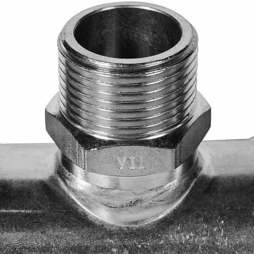 Тройник-переходник ROMMER НР 54 мм x 1" из нержавеющей стали, RSS-0016-000541