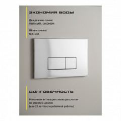 Кнопка смыва GROCENBERG, хром, KP3070CR